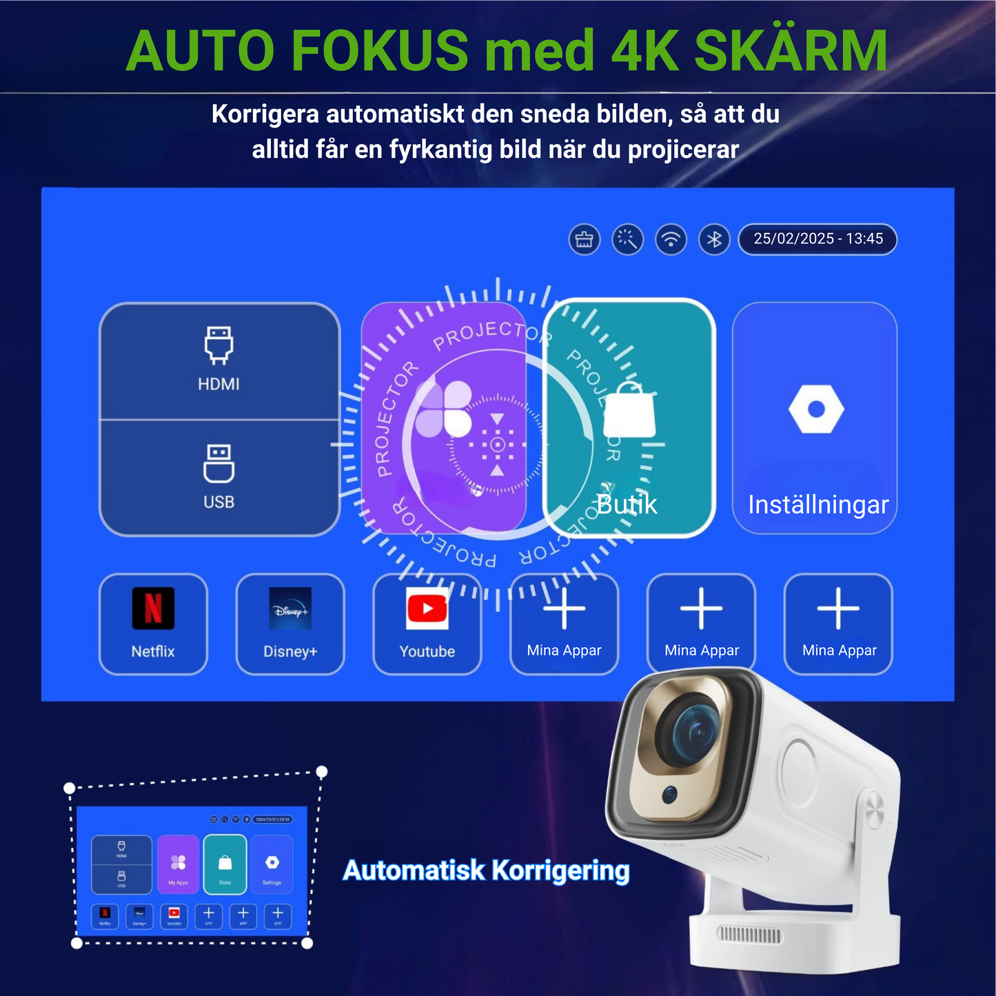 NovaStream - Miniprojektor med ultrakort projicerings avstånd