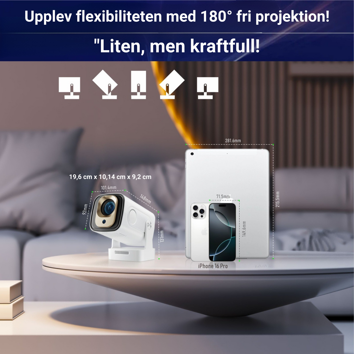 NovaStream - Miniprojektor med ultrakort projicerings avstånd