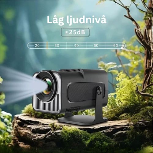 MiniLux Pro 2 - Smart Miniprojektor med Bluetooth och WiFi, Vit (2025 Modell)