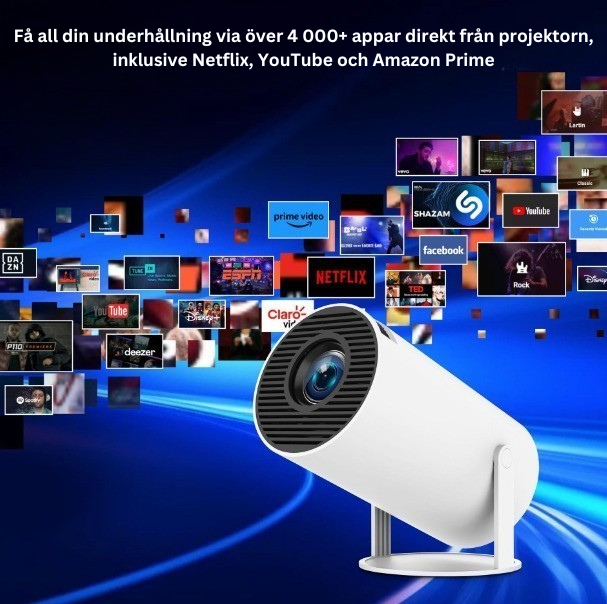 MiniLux Pro - Smart Miniprojektor med Bluetooth och WiFi (2025 Modell)