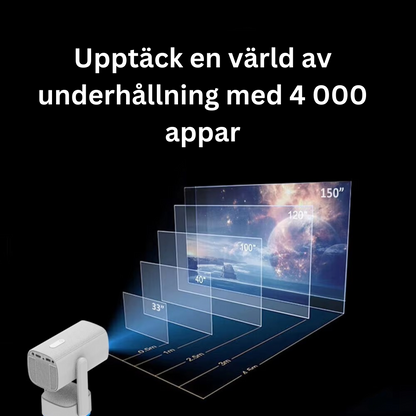 MiniLux 360 - Batteridriven hemmabio med WiFi & 4000+ streamingappar