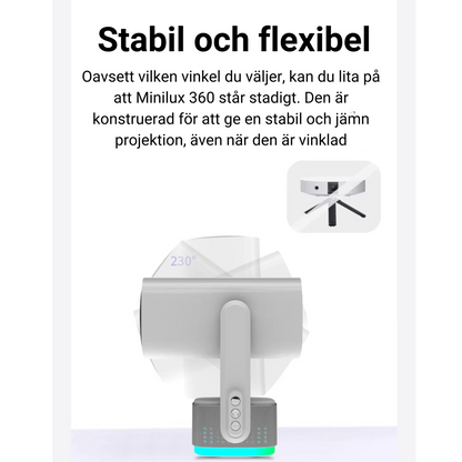MiniLux 360 - Batteridriven hemmabio med WiFi & 4000+ streamingappar