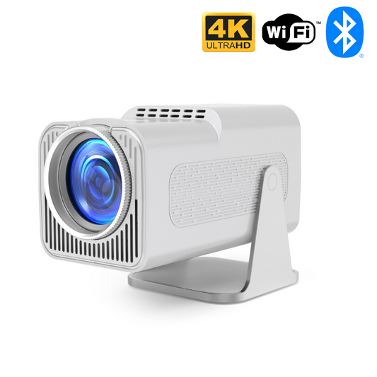MiniLux Pro 2 - Smart Miniprojektor med Bluetooth och WiFi, Vit (2025 Modell)