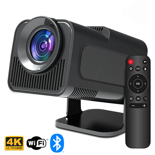 MiniLux Pro 2 - Smart Miniprojektor med Bluetooth och WiFi, Svart (2025 Modell)